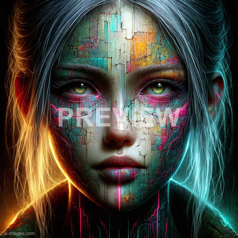 11486 - a-girl-s-face-resembles-an-old-weathered-painting-wit_250704101834_00001